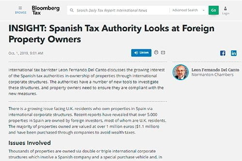 Spanish Tax Authority Looks at Foreign Property Owners